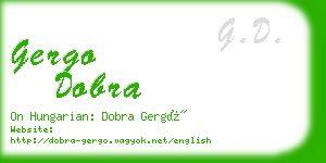 gergo dobra business card